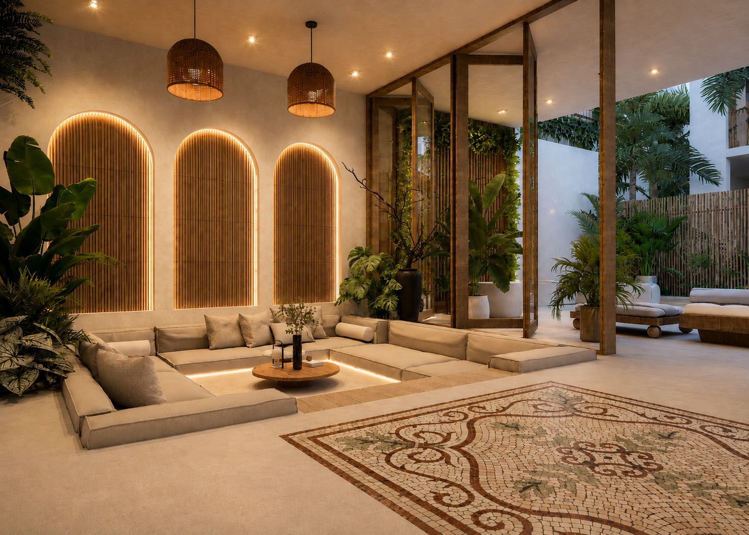 Sunken lounge
